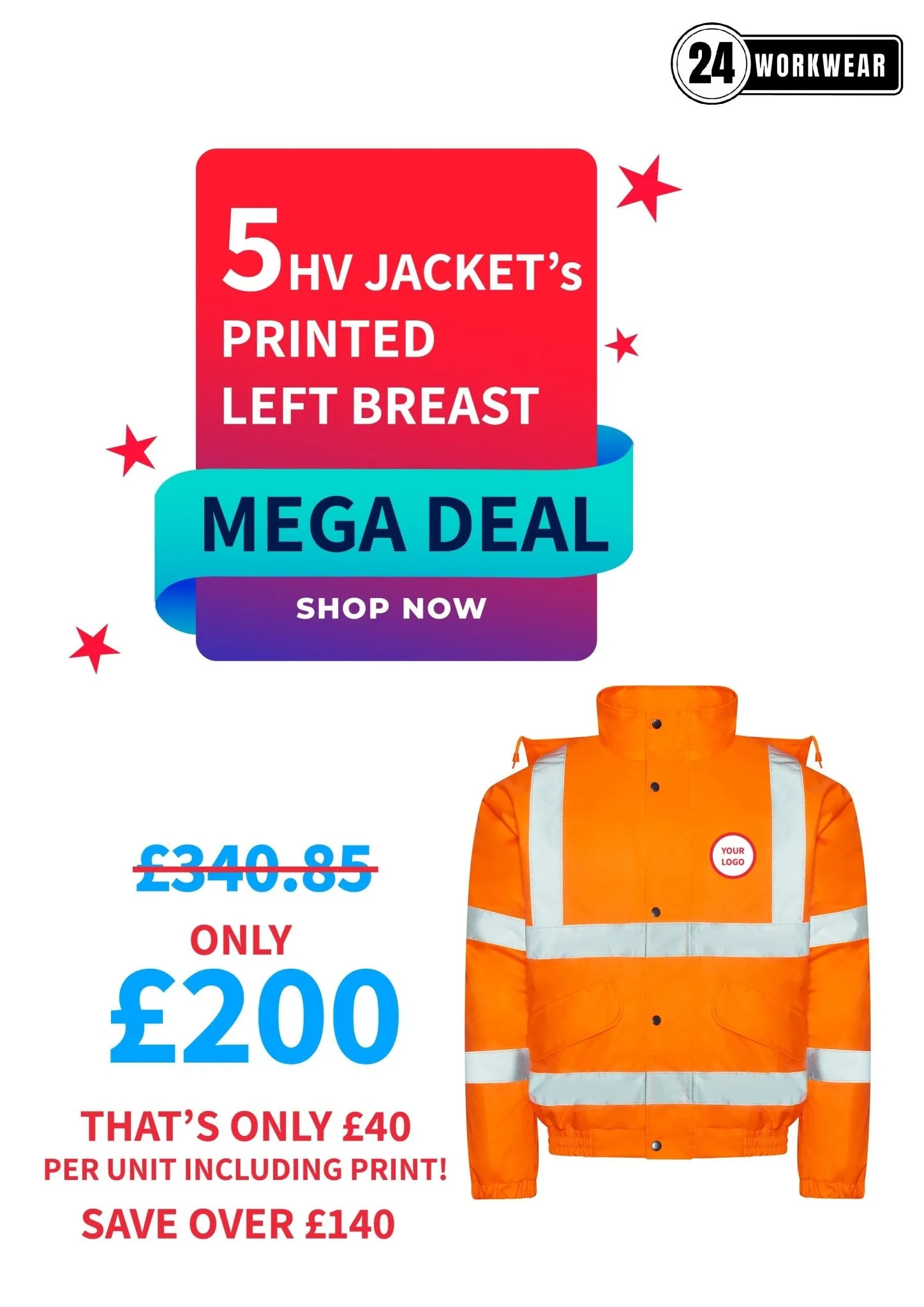 5 x High Visibility Bomber Jackets Deal