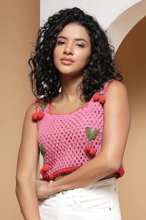 Ajoobaa "Cherry" Crochet Top