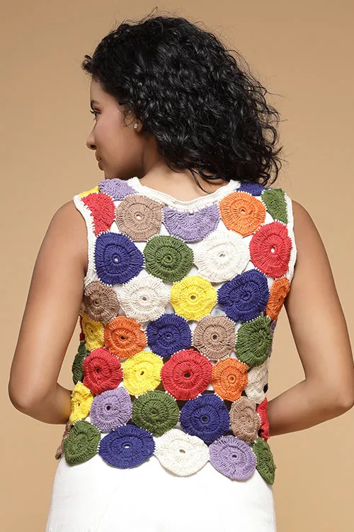 Ajoobaa "Circles" Crochet Top