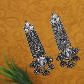 Antique Gold/Silver Plated Long Oxidised Earring