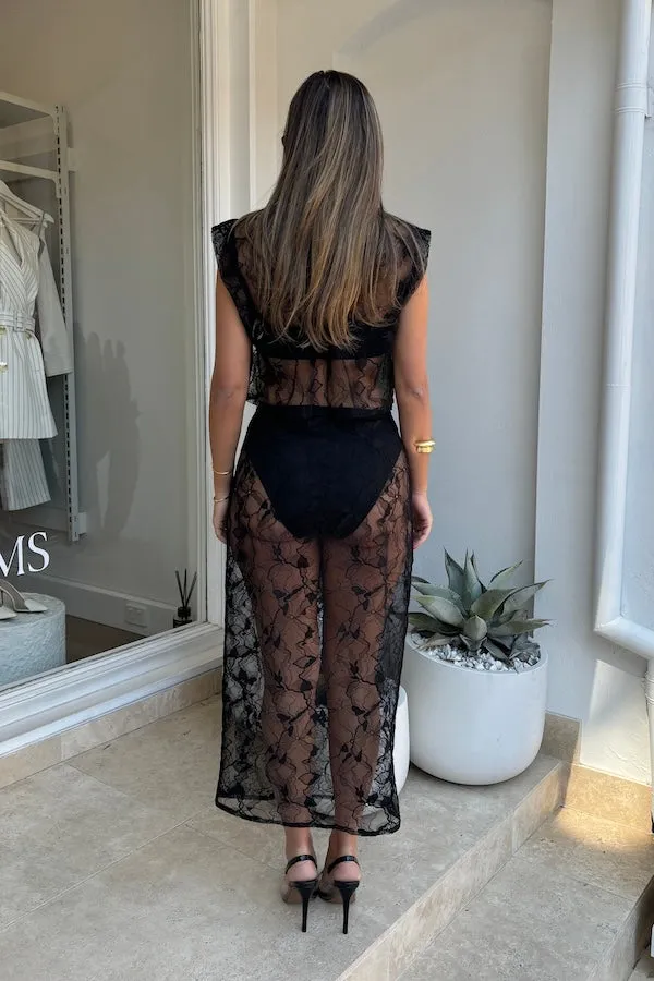 Astrid Lace Top Black