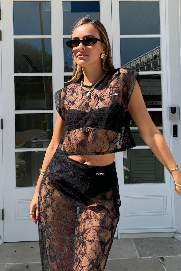 Astrid Lace Top Black
