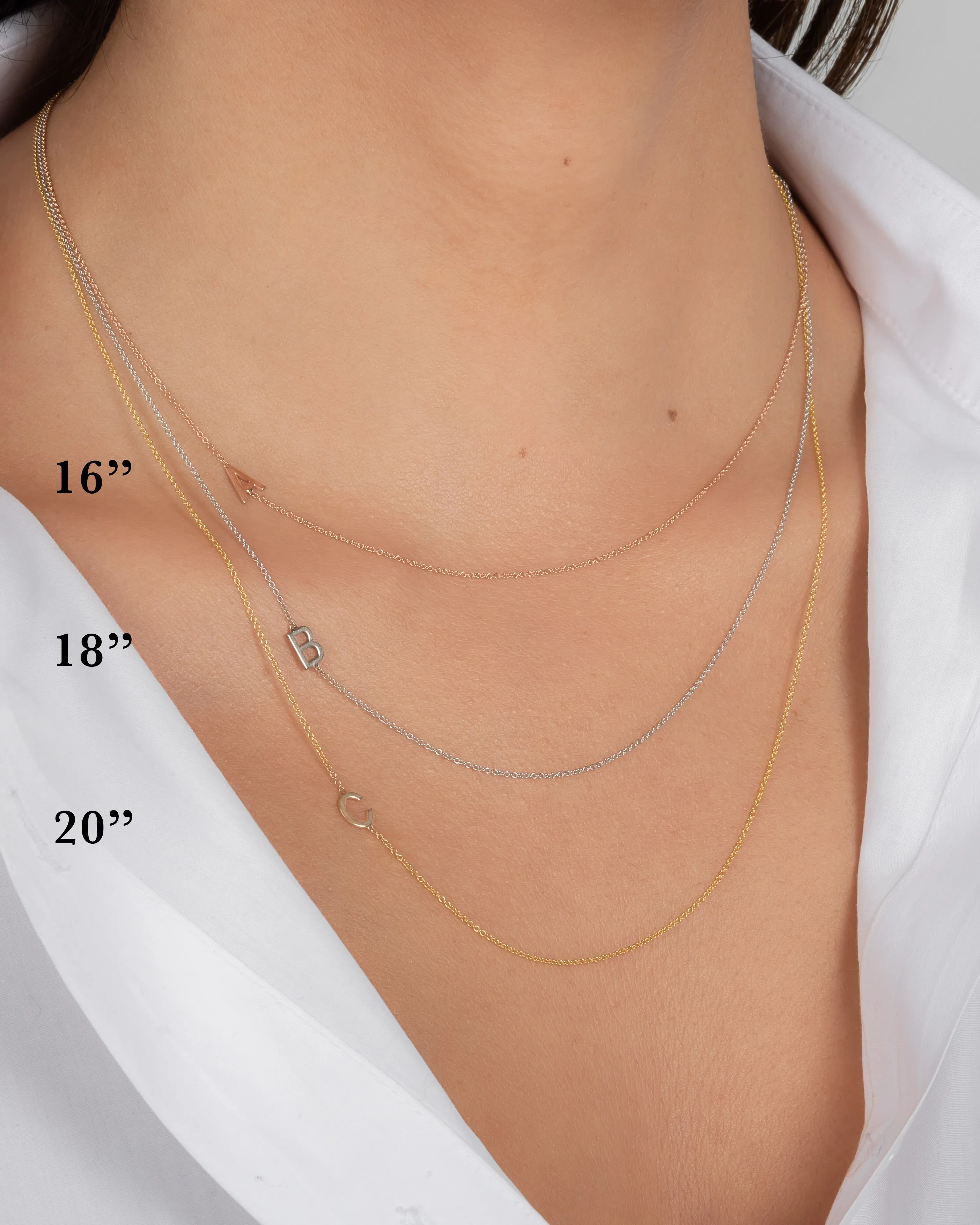 Asymmetrical Initials Necklace