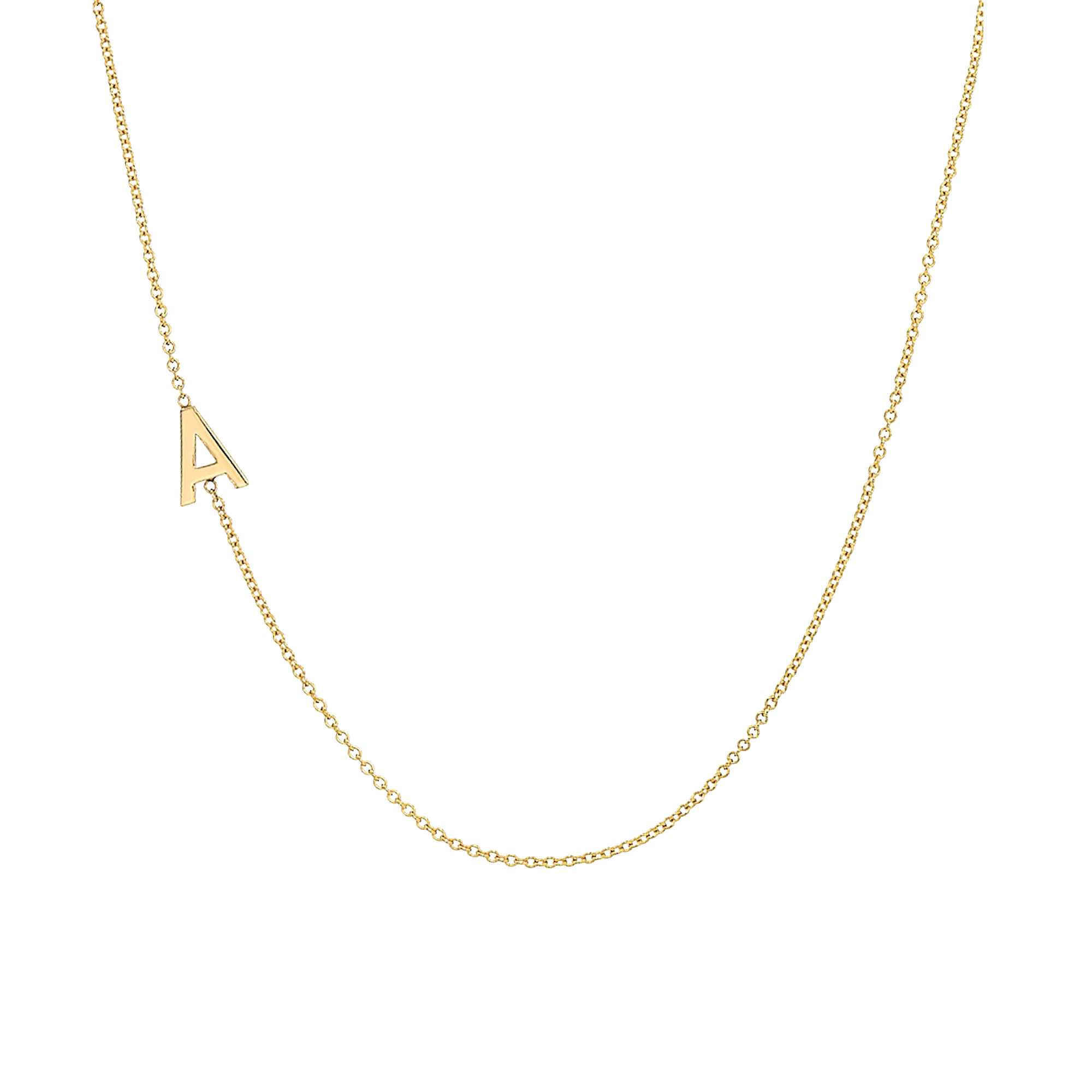 Asymmetrical Initials Necklace