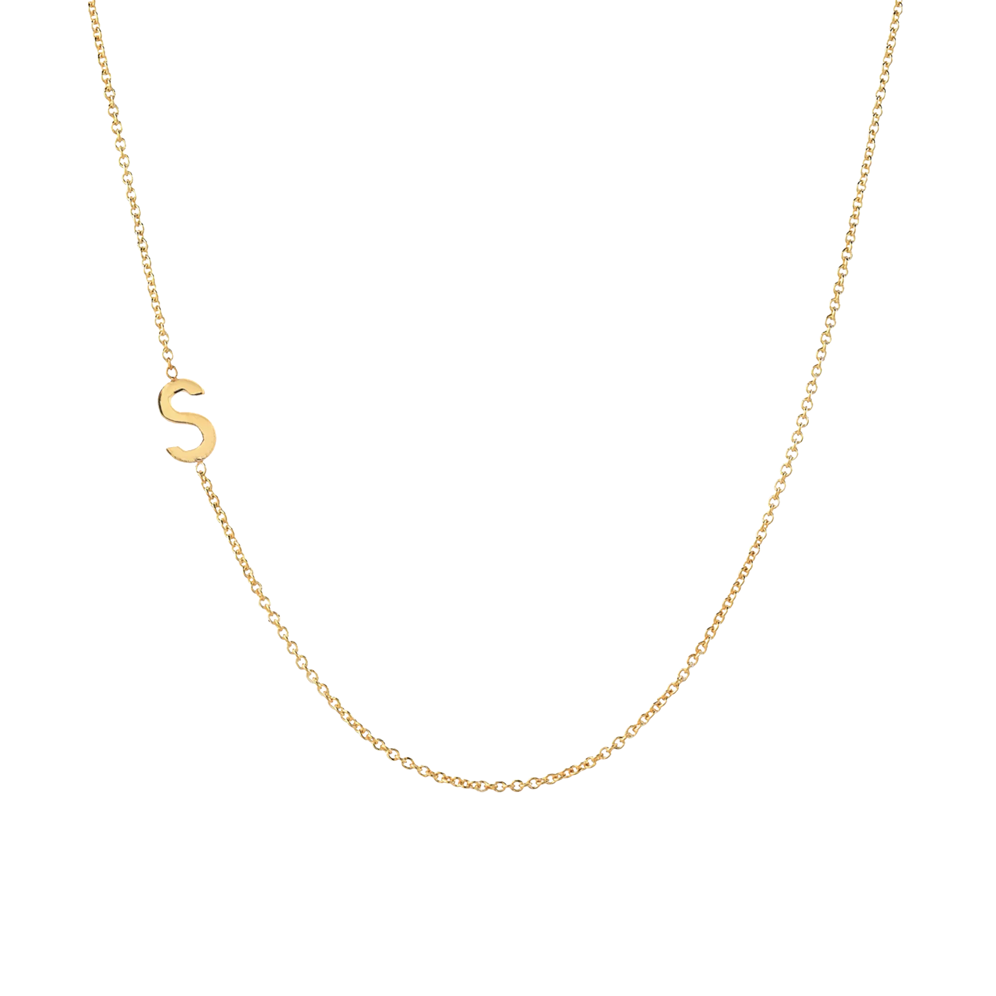 Asymmetrical Initials Necklace