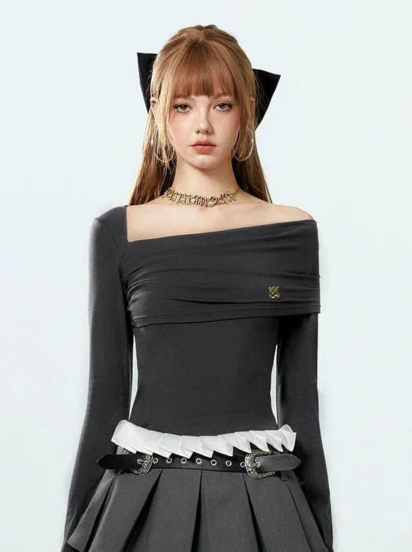 Asymmetrical Off-the-shoulder Top
