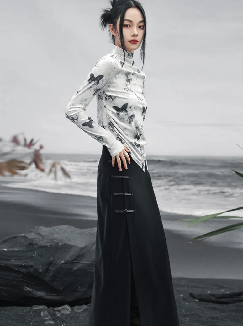 Asymmetrical Slim Butterfly Top Mode