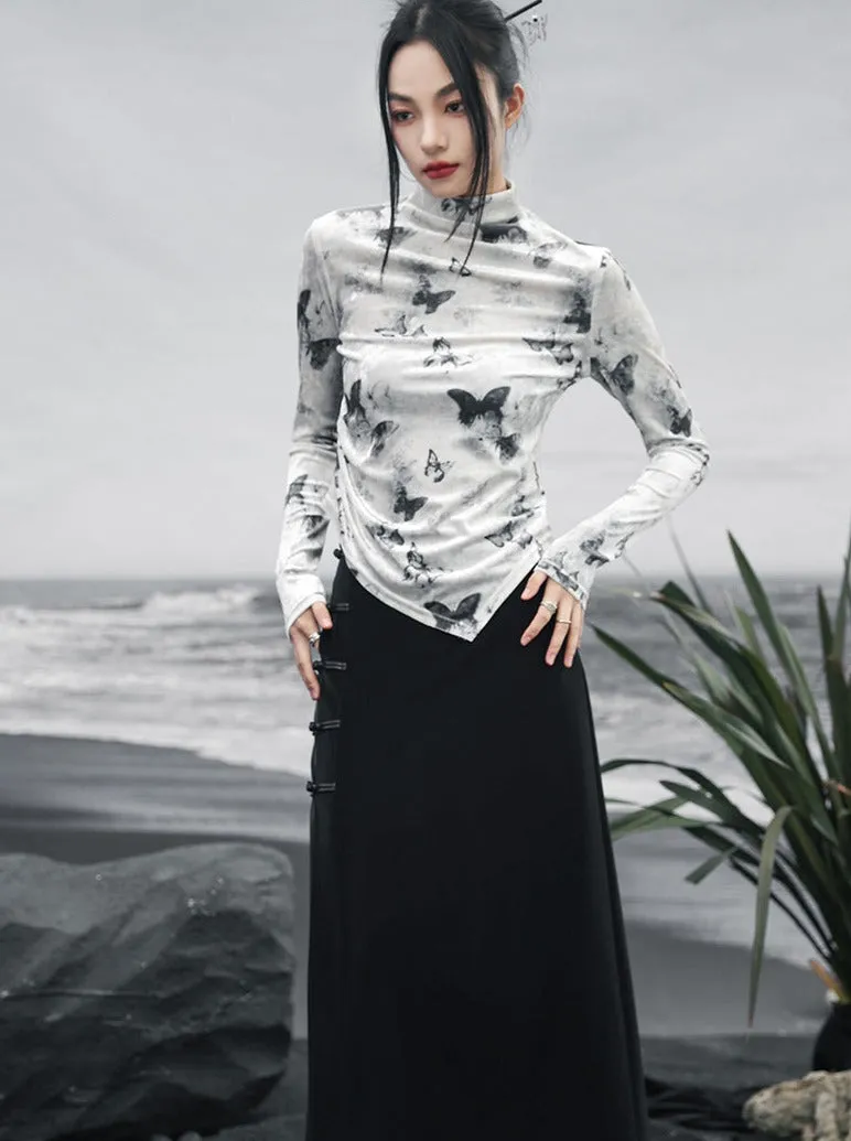 Asymmetrical Slim Butterfly Top Mode