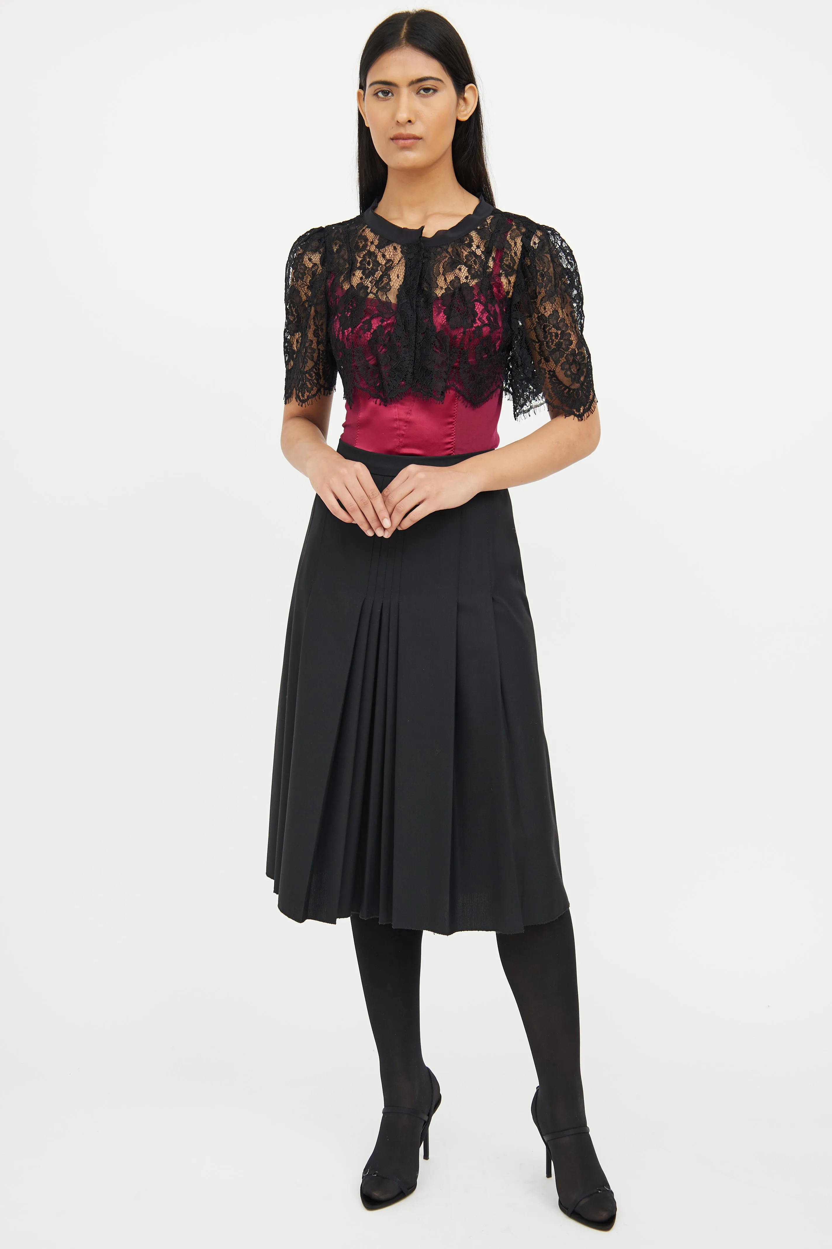 Black Lace Open Short Sleeve Shrug