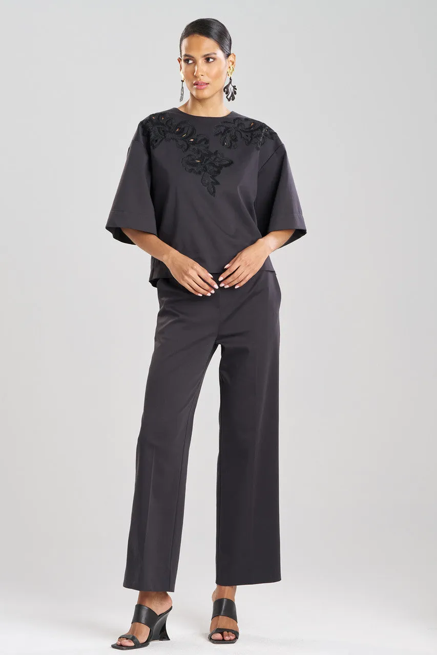 Cotton Chino Embroidered Top
