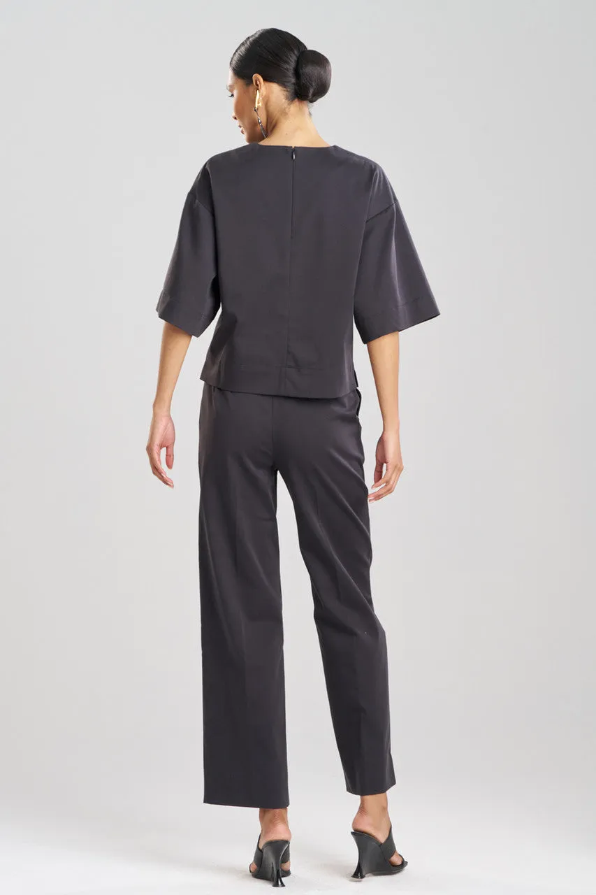 Cotton Chino Embroidered Top