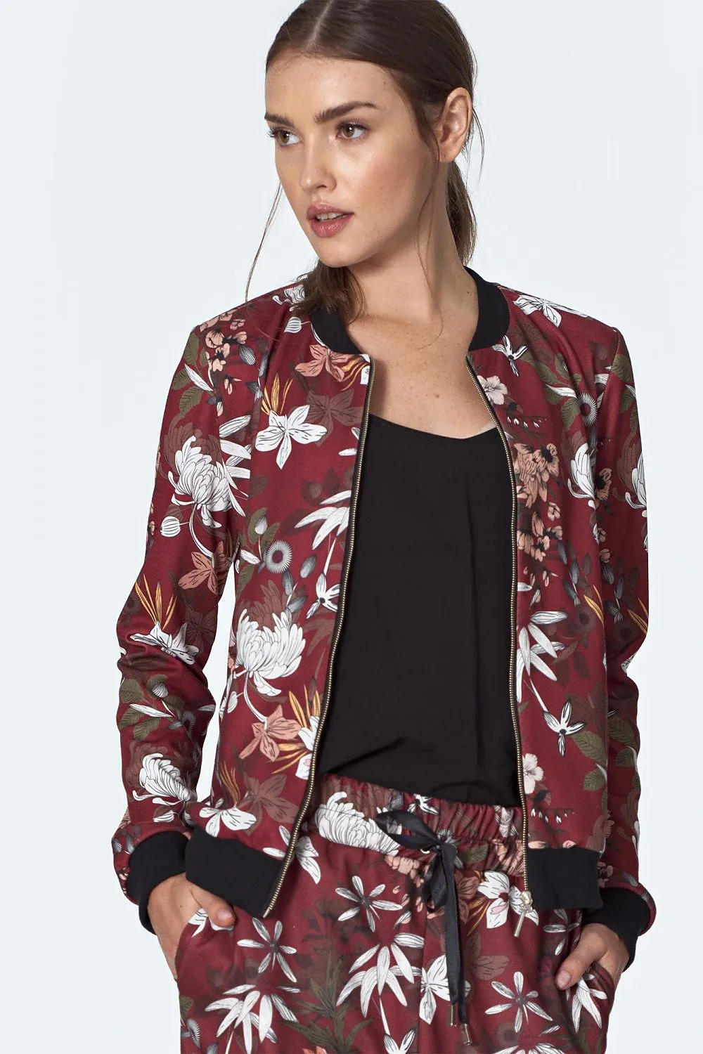 FLORAL BOMBER JACKET