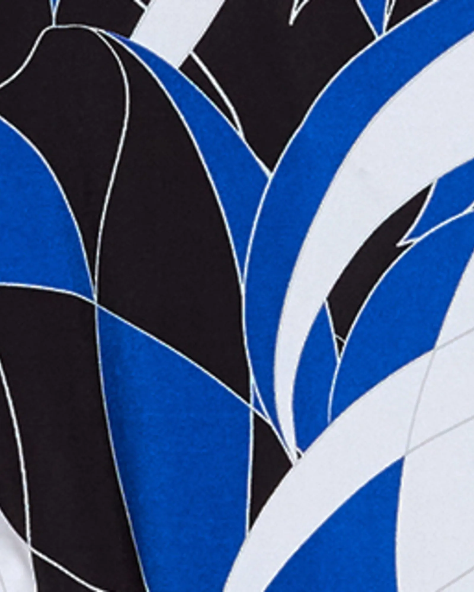 Galellea Abstract Geo Print Tunic | Azure Blue / White