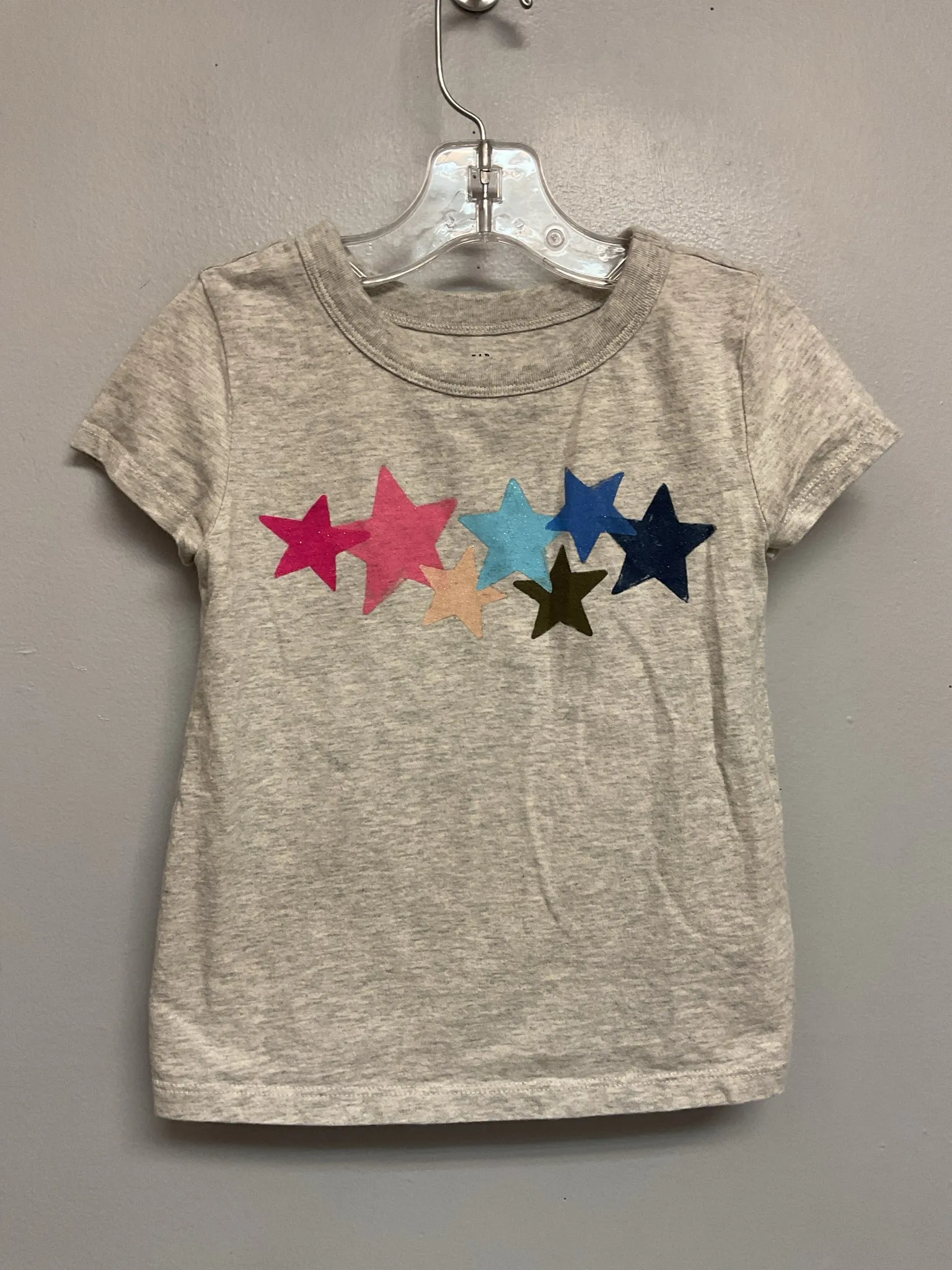 Gap Size 6 Grey Stars Girls Tees/Polos/Tunics