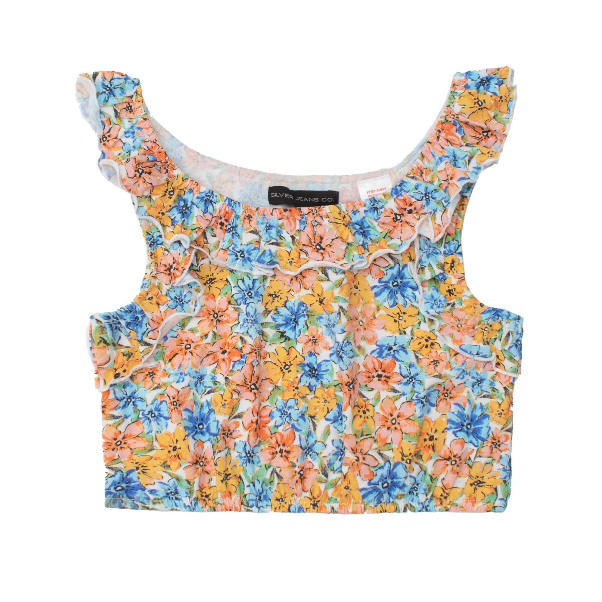 Girls Printed Crop Top