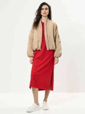 H Beige Bomber Jacket