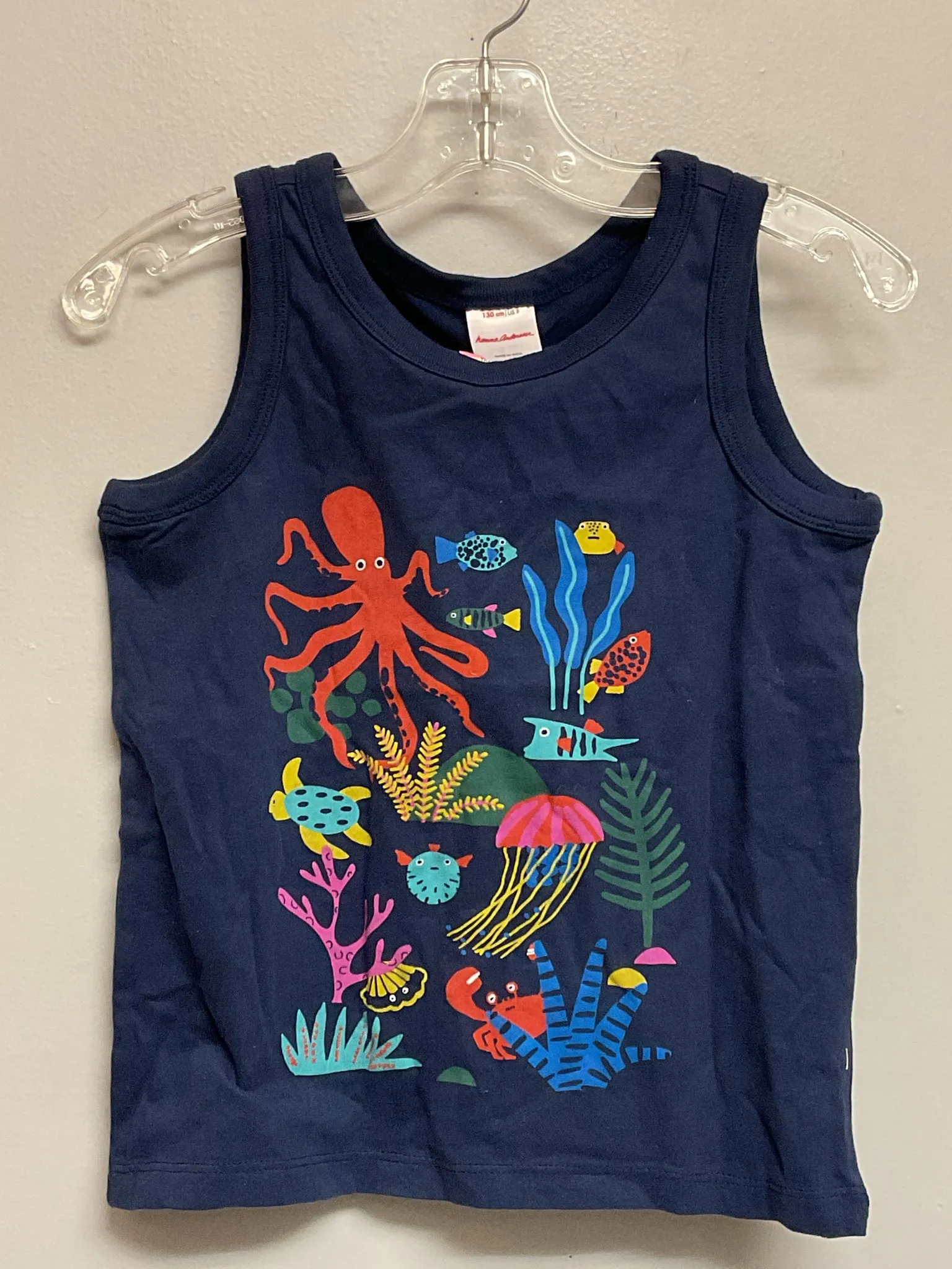Hanna Andersson Size 8 Navy Cotton Big Girls Tees/Polos/Tunics