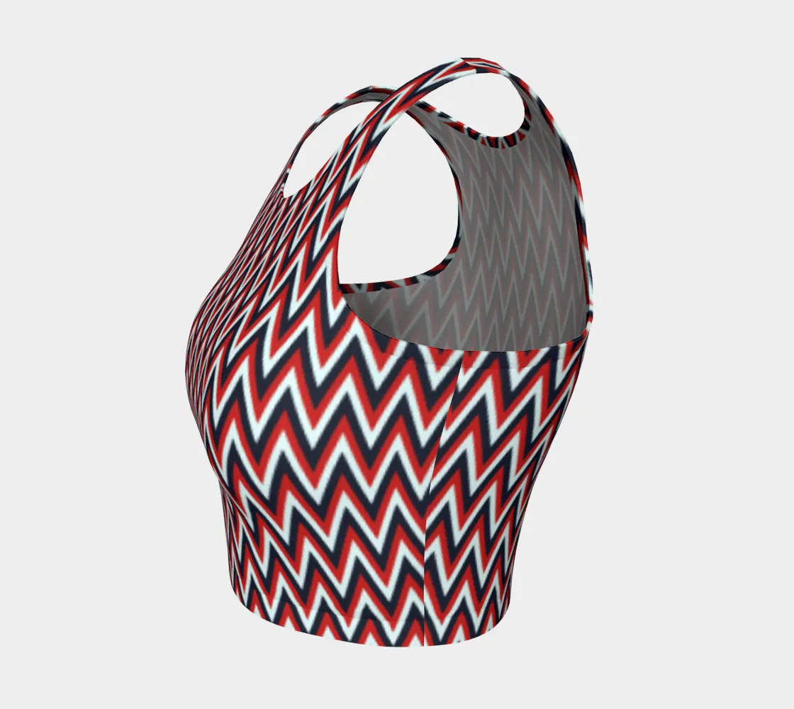 Herringbone Americana Crop Top