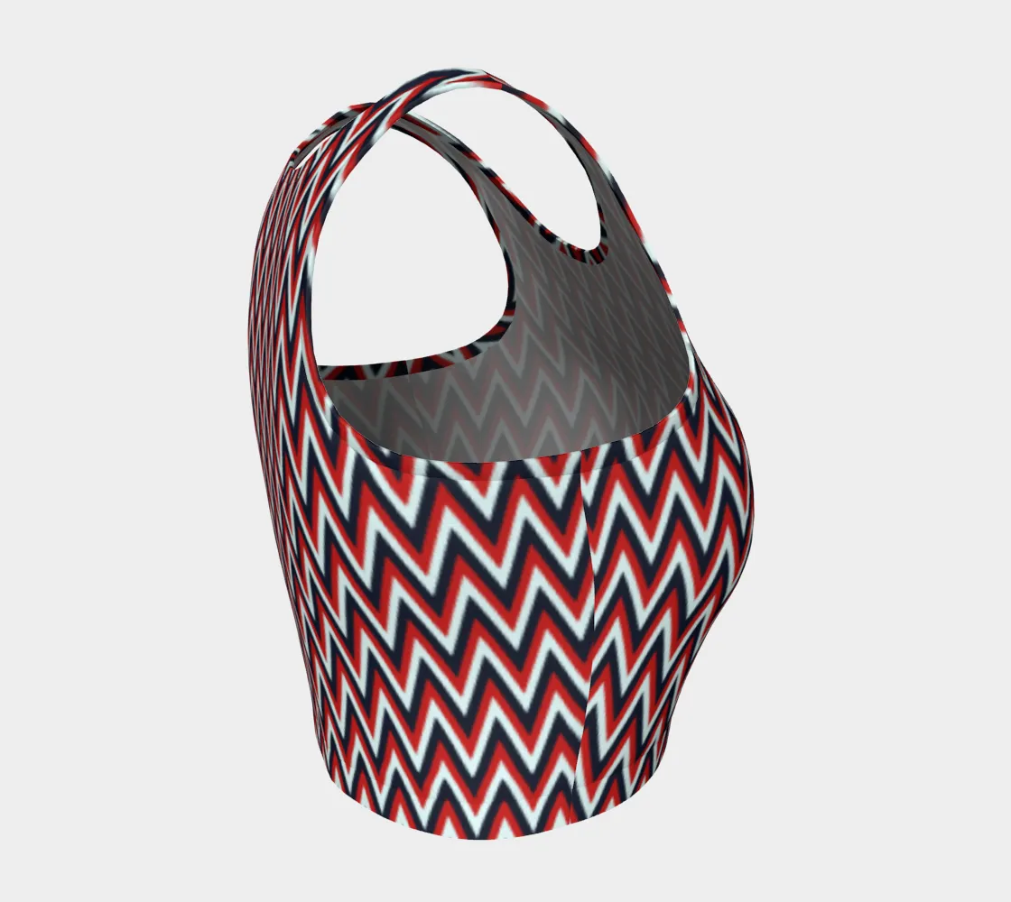 Herringbone Americana Crop Top