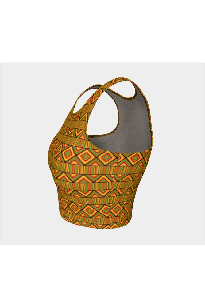 Kente Print Crop Top