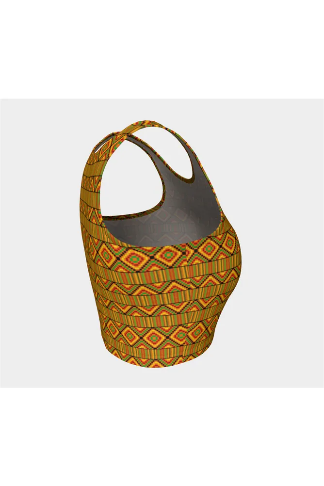 Kente Print Crop Top