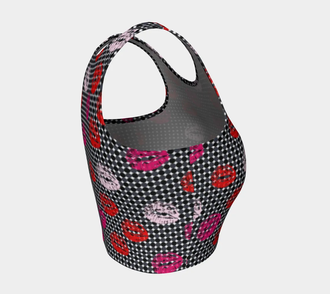 Kisses and Micro Polkadots Crop Top