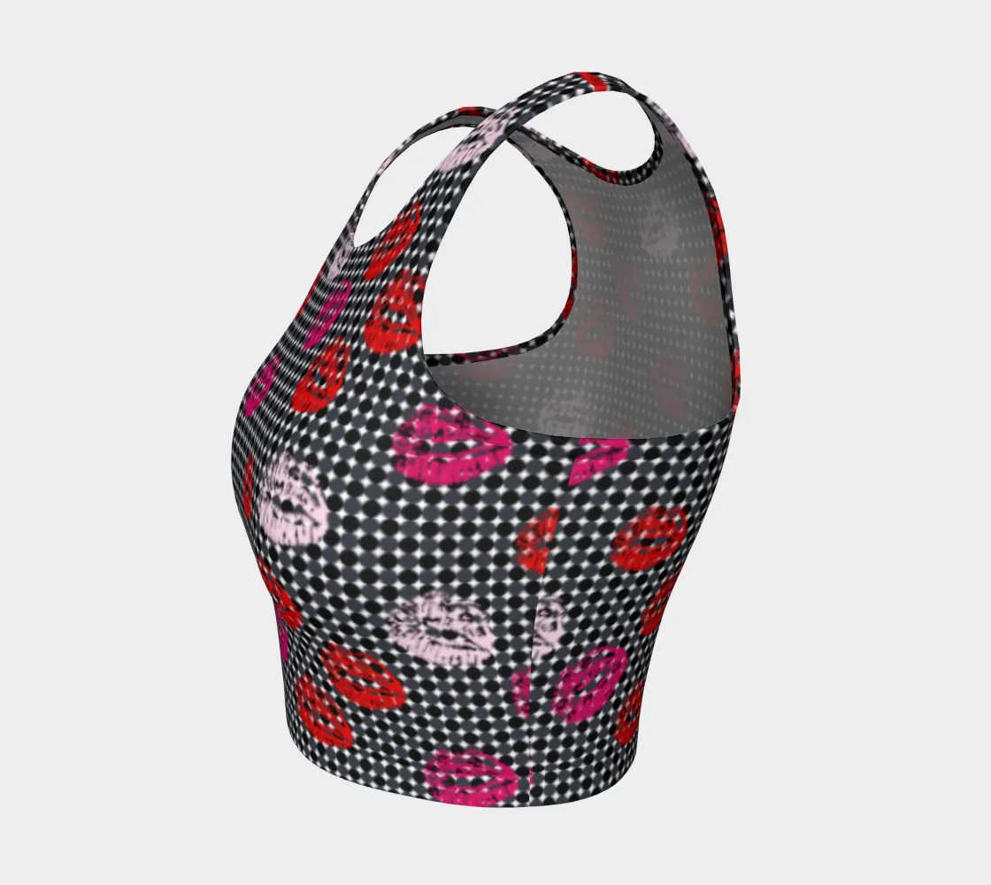 Kisses and Micro Polkadots Crop Top
