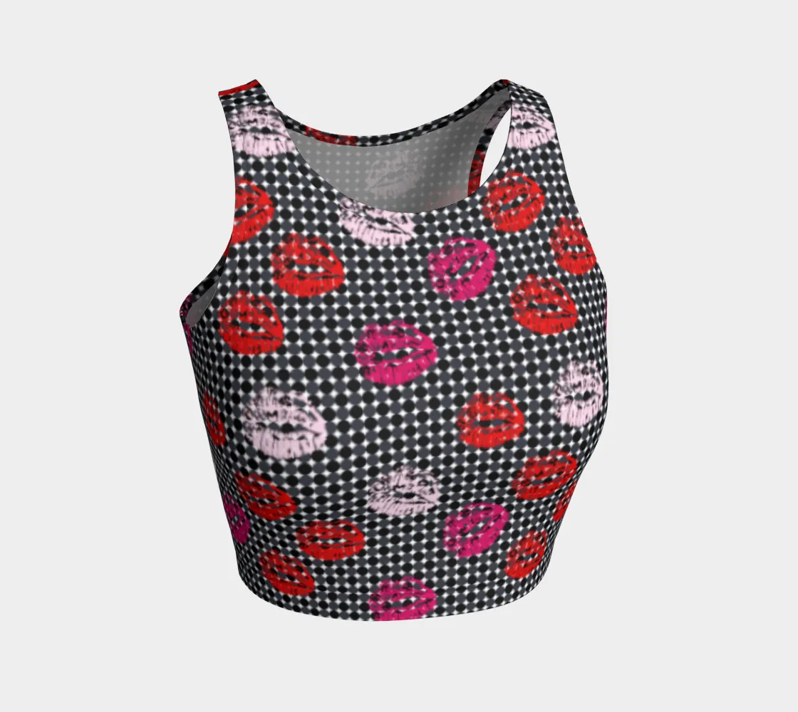 Kisses and Micro Polkadots Crop Top