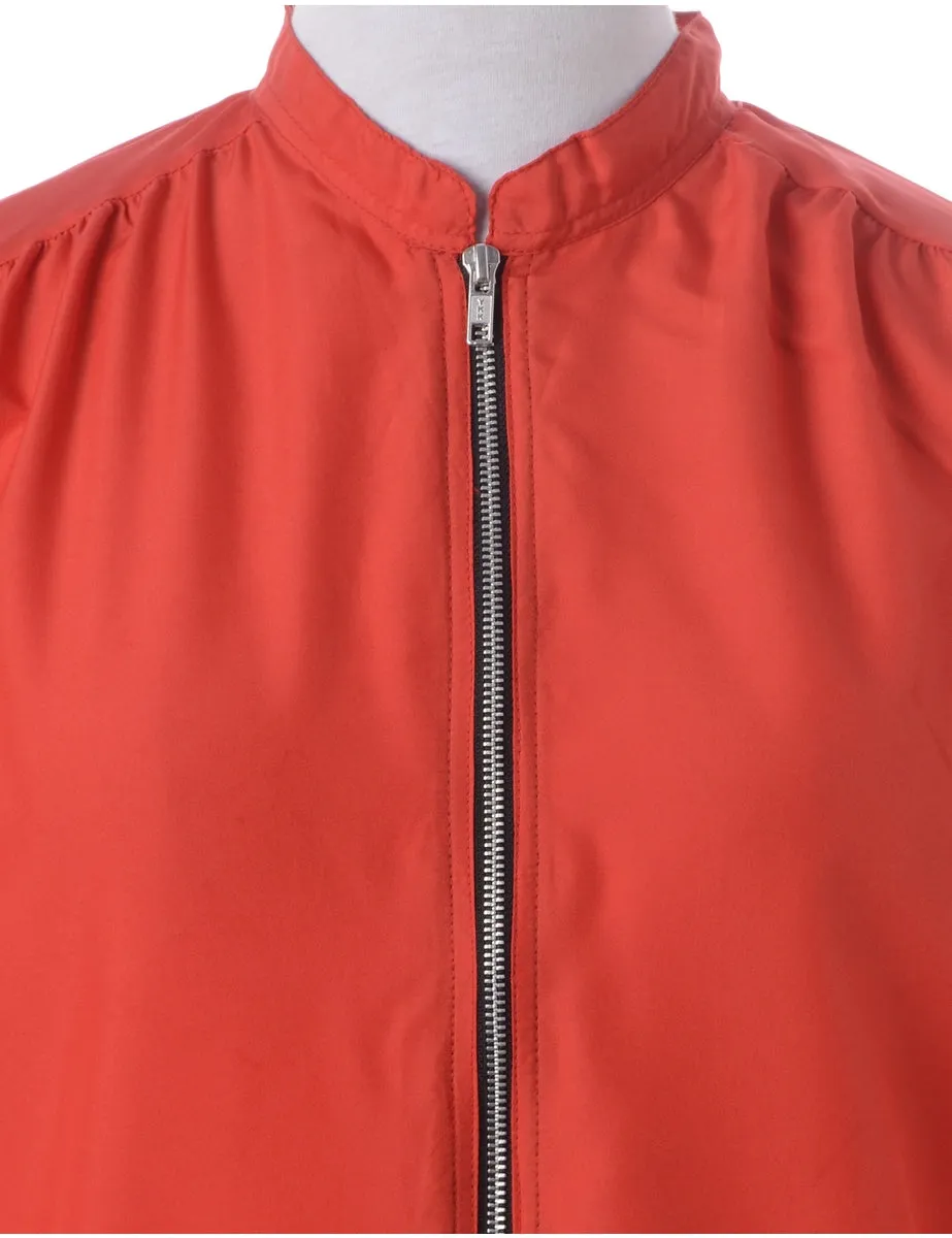 Label Blouse Red Bomber
