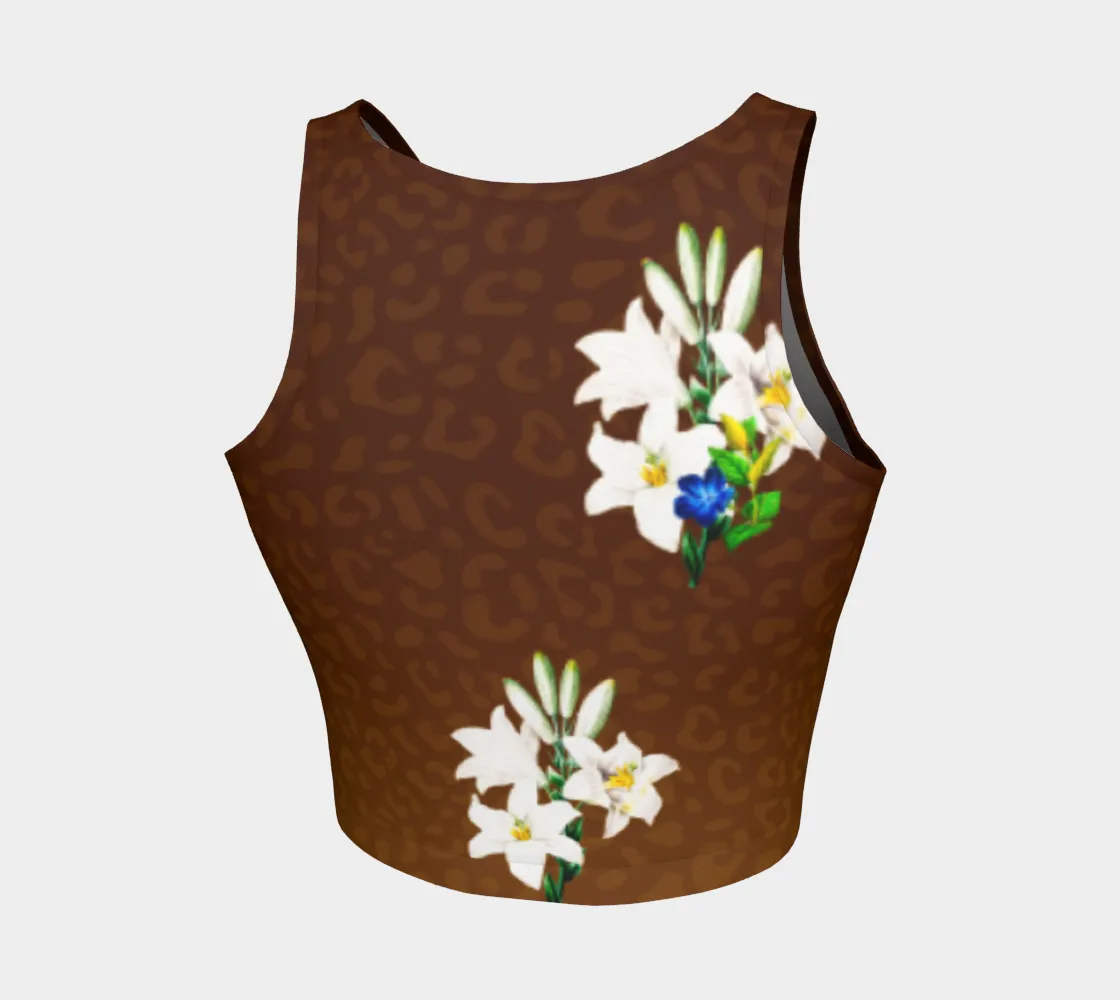 Leopard Print Athletic Crop Top