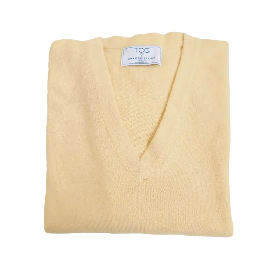 Loose Fit Cashmere V-Neck Long Tunic