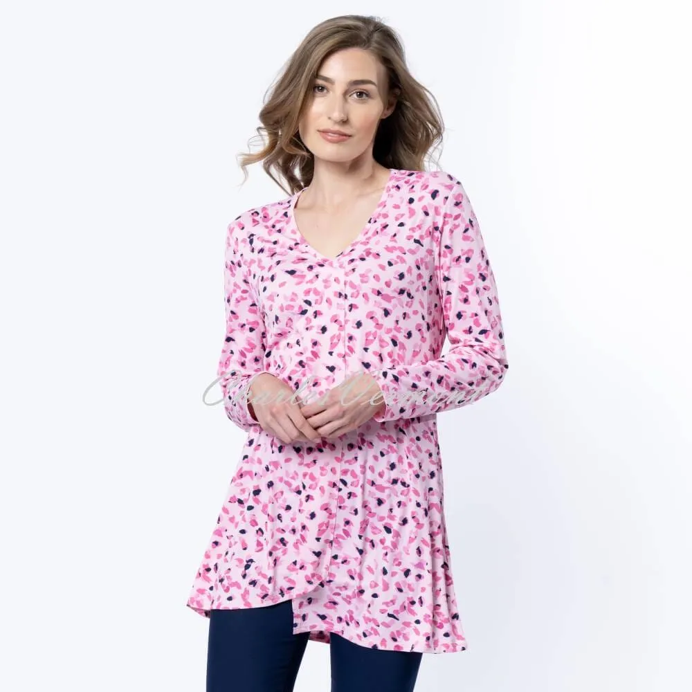 Marble Printed Longline Tunic Top - Style 6592-194