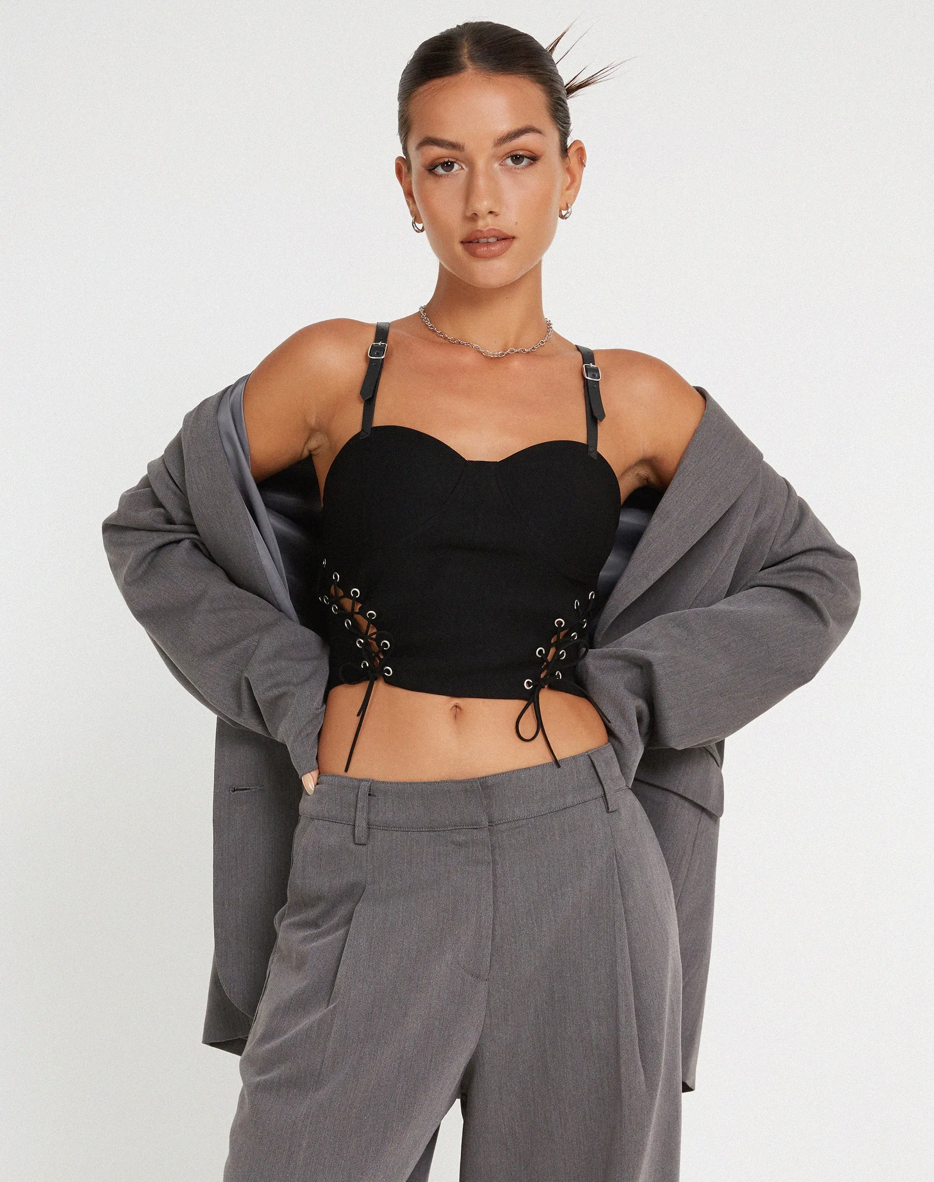 Nilati Crop Top in Black