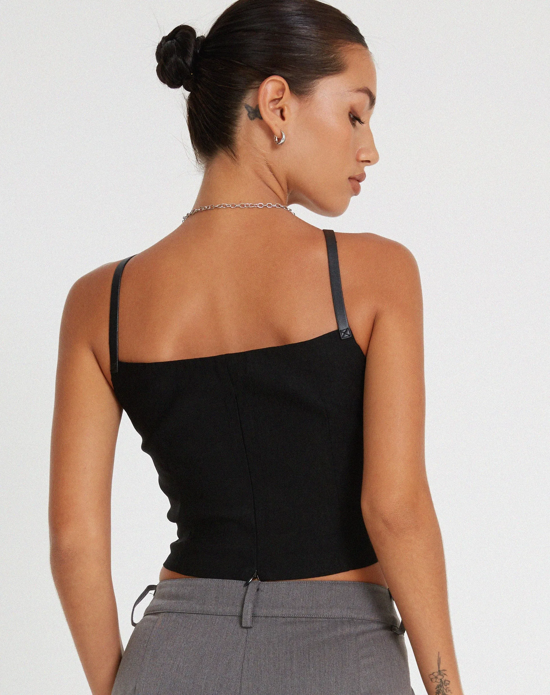 Nilati Crop Top in Black