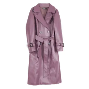 Nima Faux Leather Trench Coats - 2 Colors