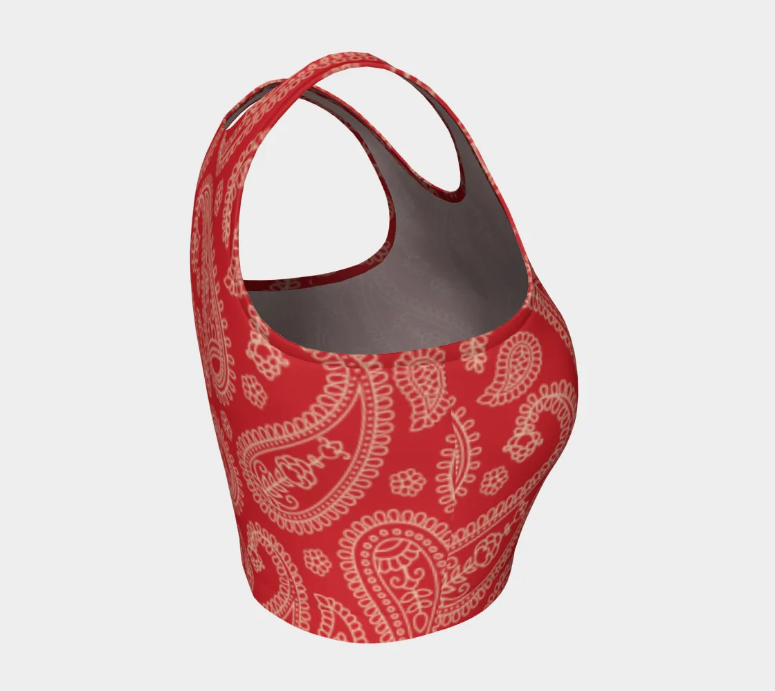 Paisley Planet Athletic Crop Top