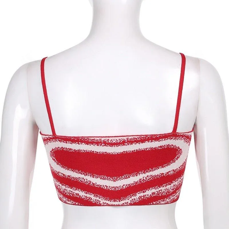 Penelope Heart Print Knitted Top