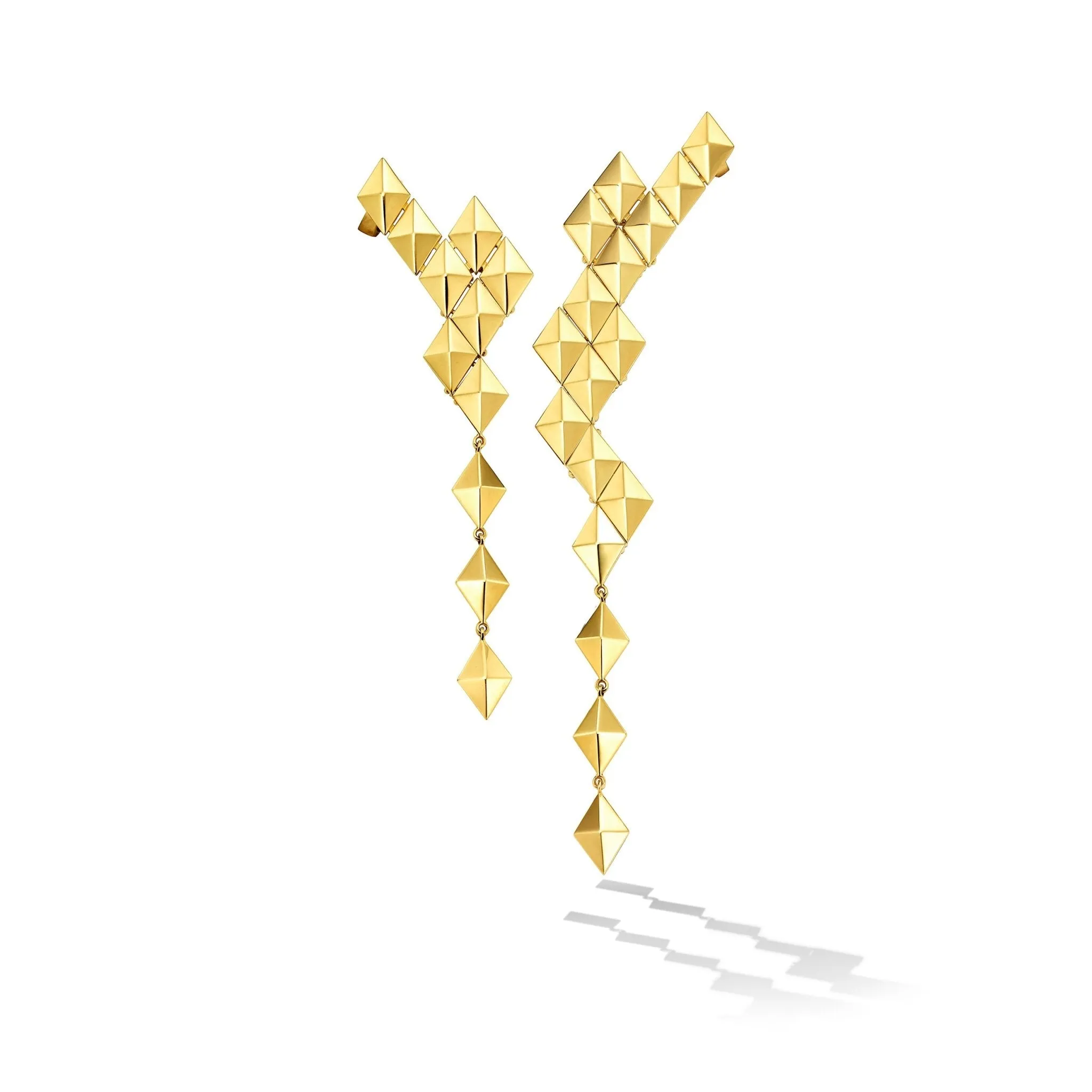 PYTHON Asymmetrical Drop Earrings