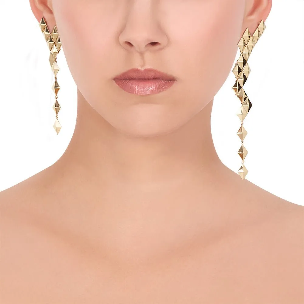 PYTHON Asymmetrical Drop Earrings