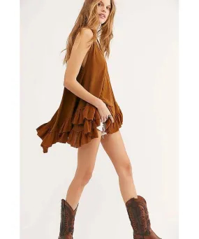 Shimmy Sasha Tank Cinnamon