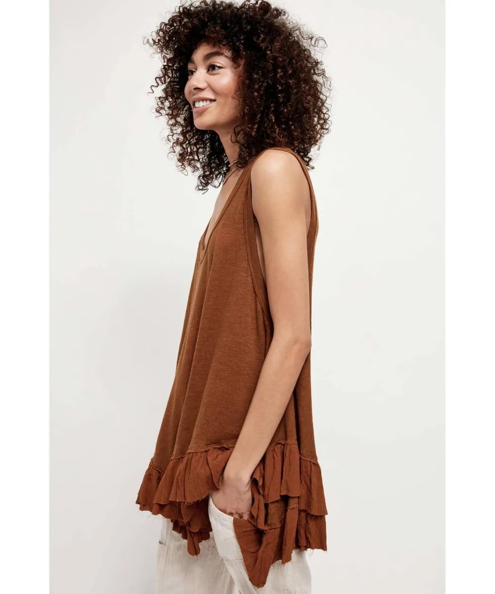 Shimmy Sasha Tank Cinnamon