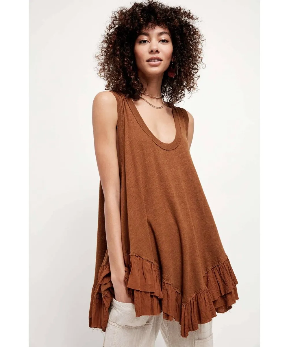 Shimmy Sasha Tank Cinnamon