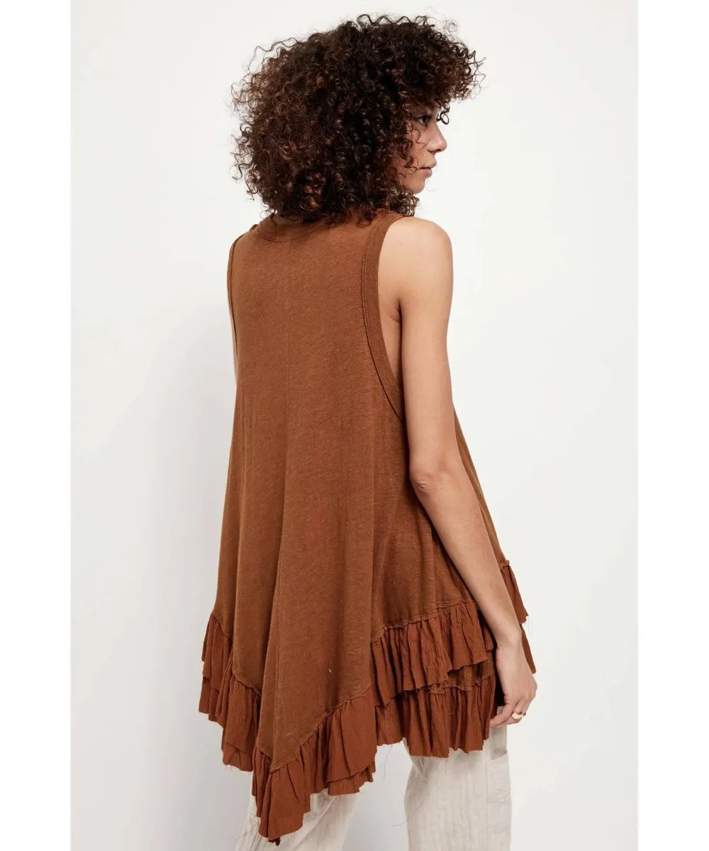 Shimmy Sasha Tank Cinnamon