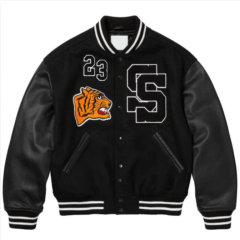 Supreme Tiger Varsity Jacket | Orange Supreme Tiger Unisex Jacket