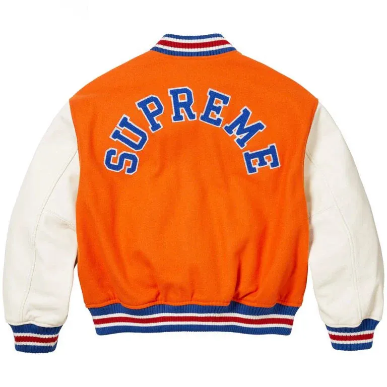 Supreme Tiger Varsity Jacket | Orange Supreme Tiger Unisex Jacket