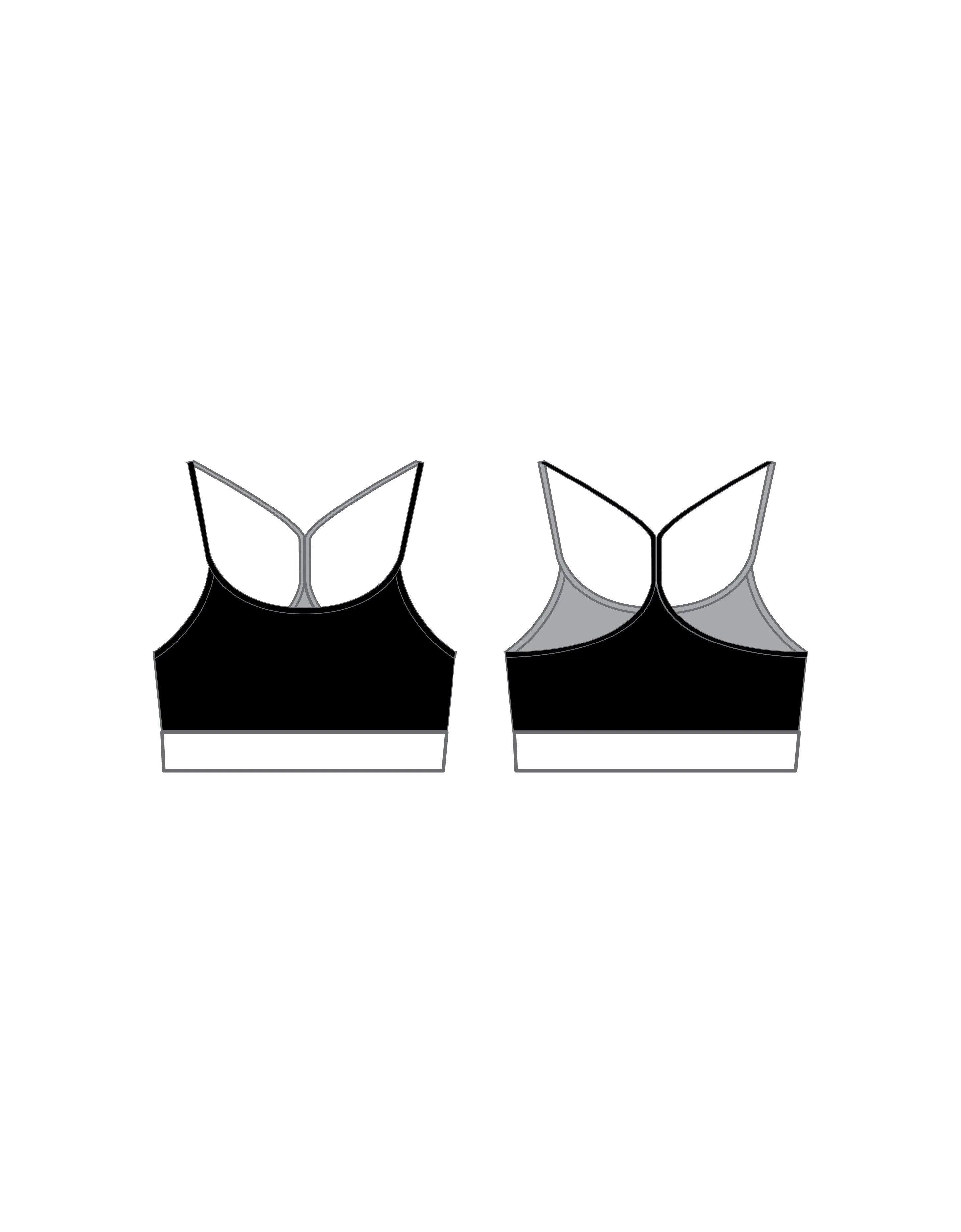 Triangular Popcolour Racer Strap Crop