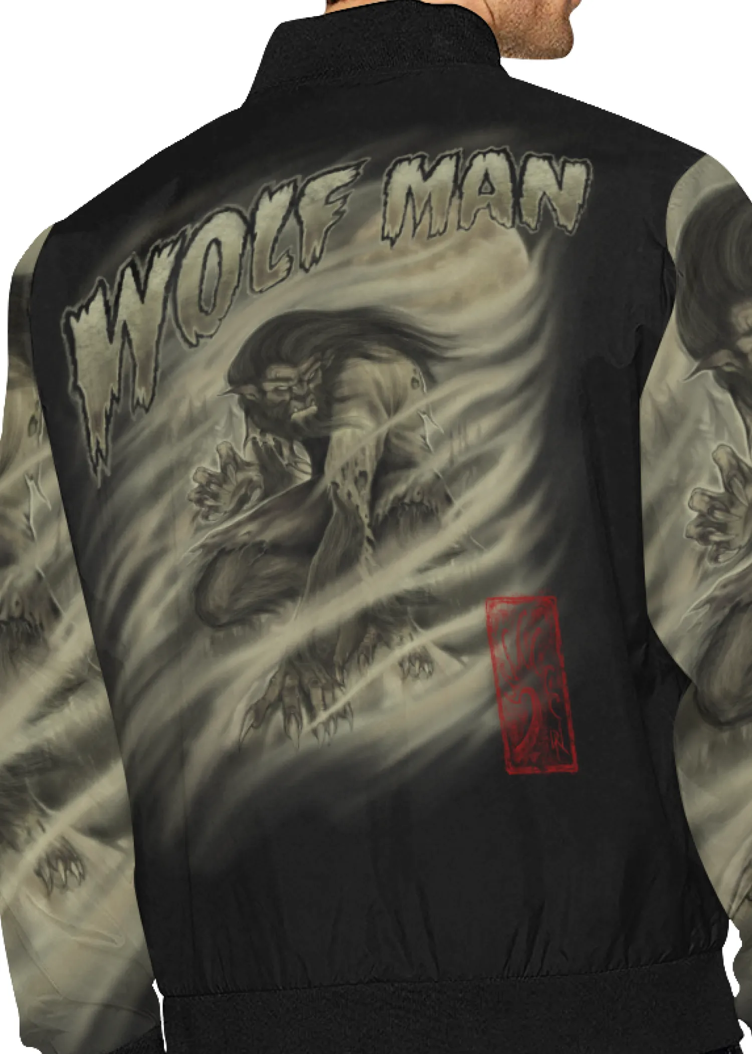 Wolf Man Bomber Windbreaker Jacket