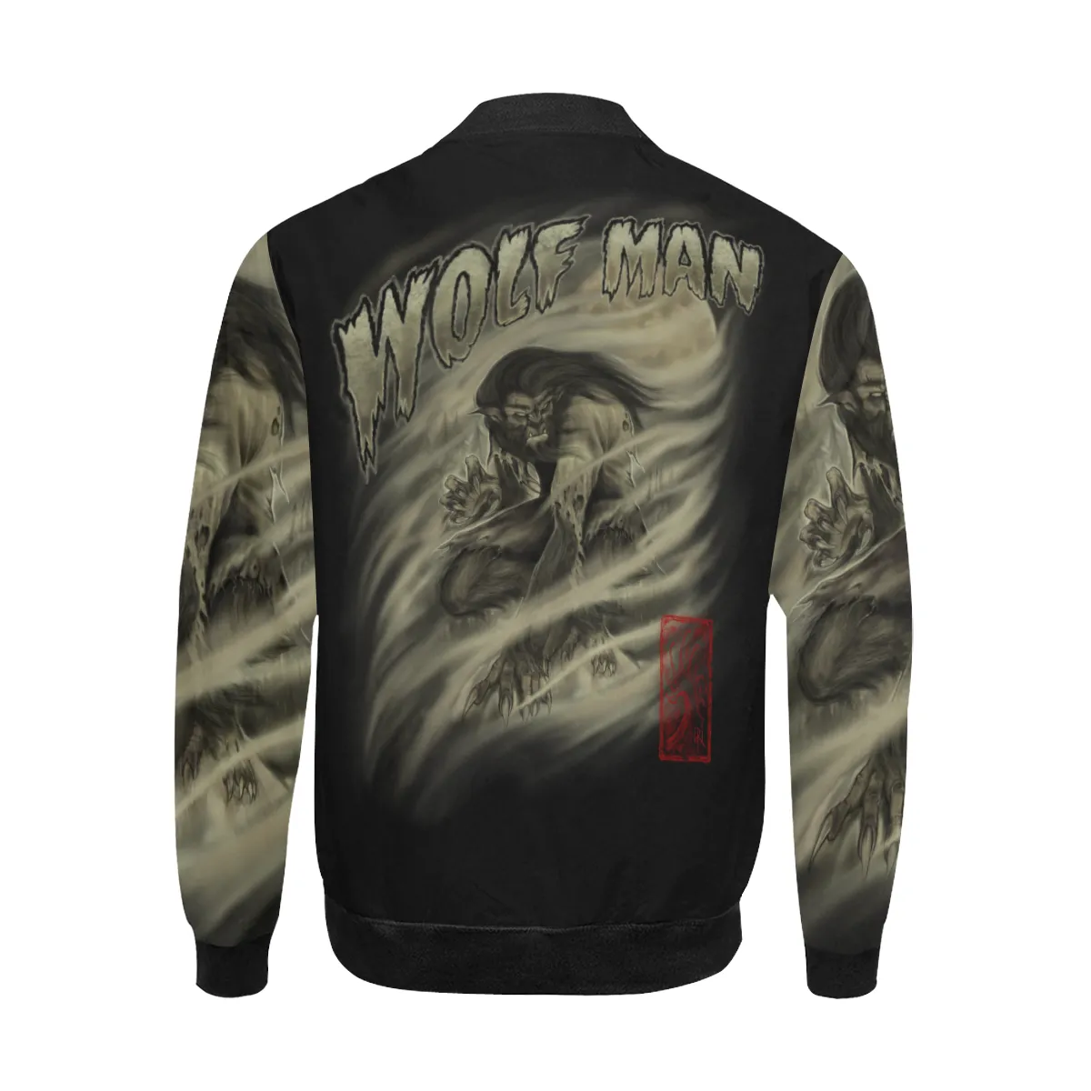 Wolf Man Bomber Windbreaker Jacket