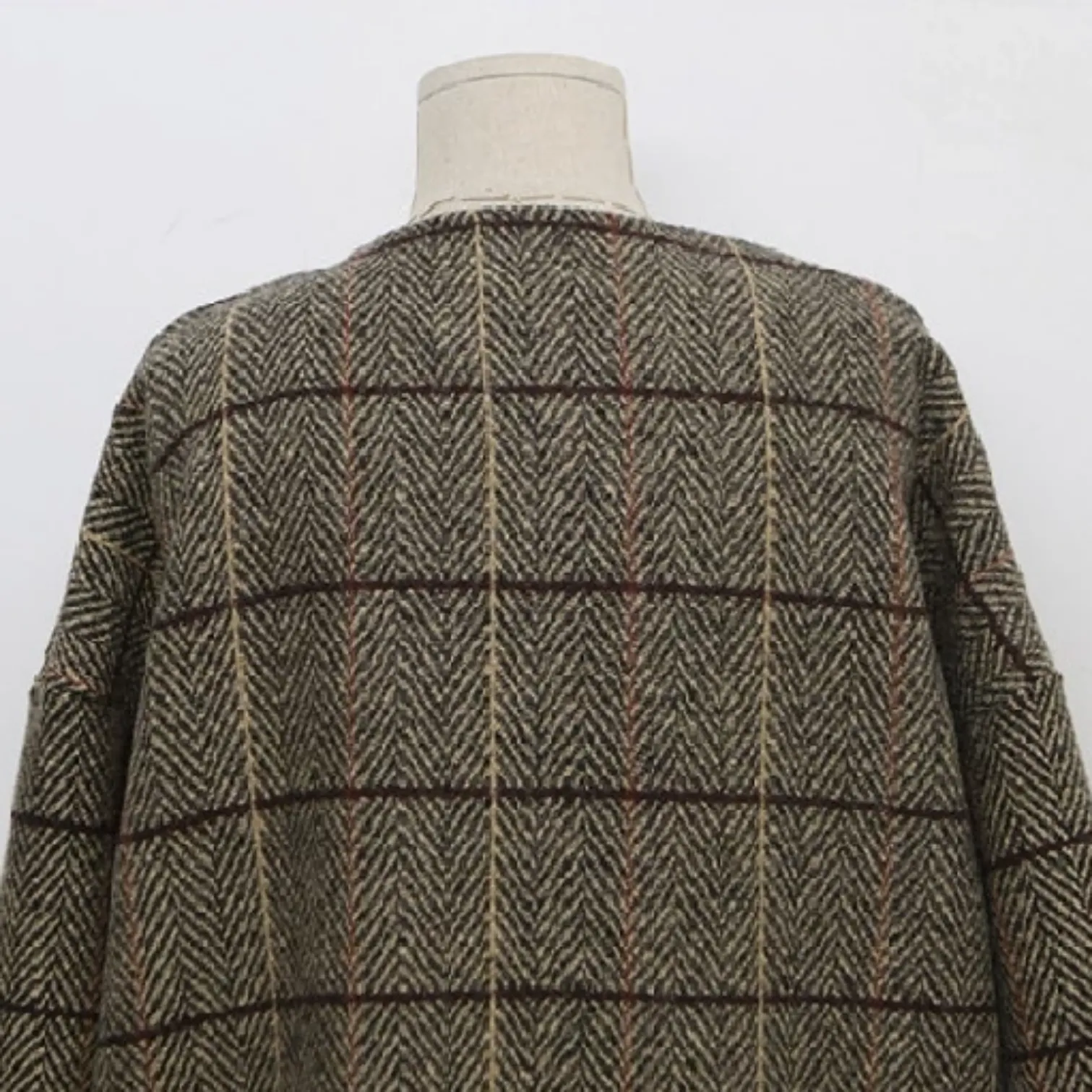 Women's Autumn/Winter Woolen Plaid Coat