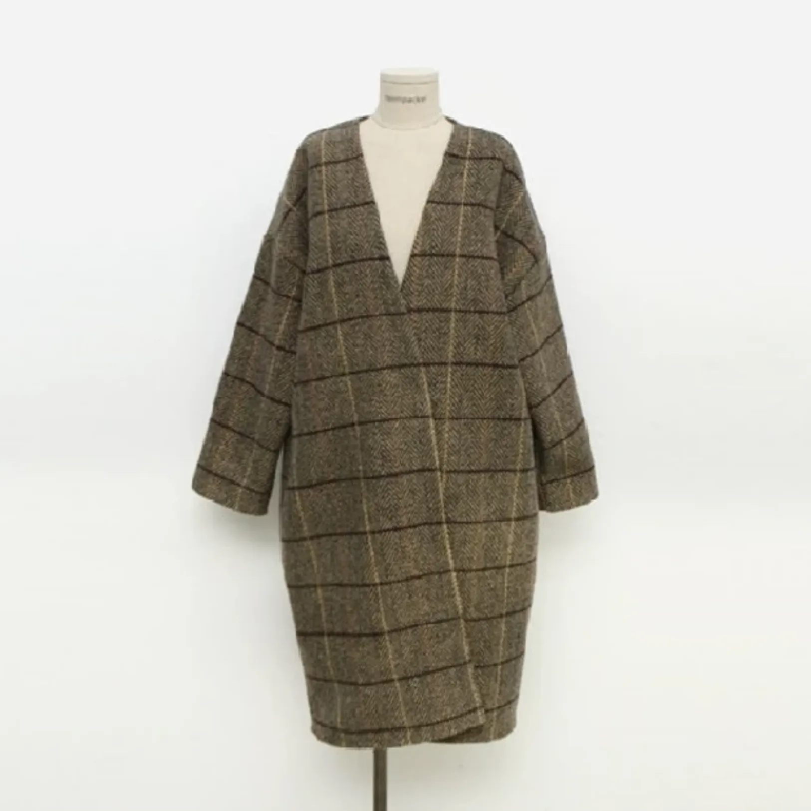 Women's Autumn/Winter Woolen Plaid Coat